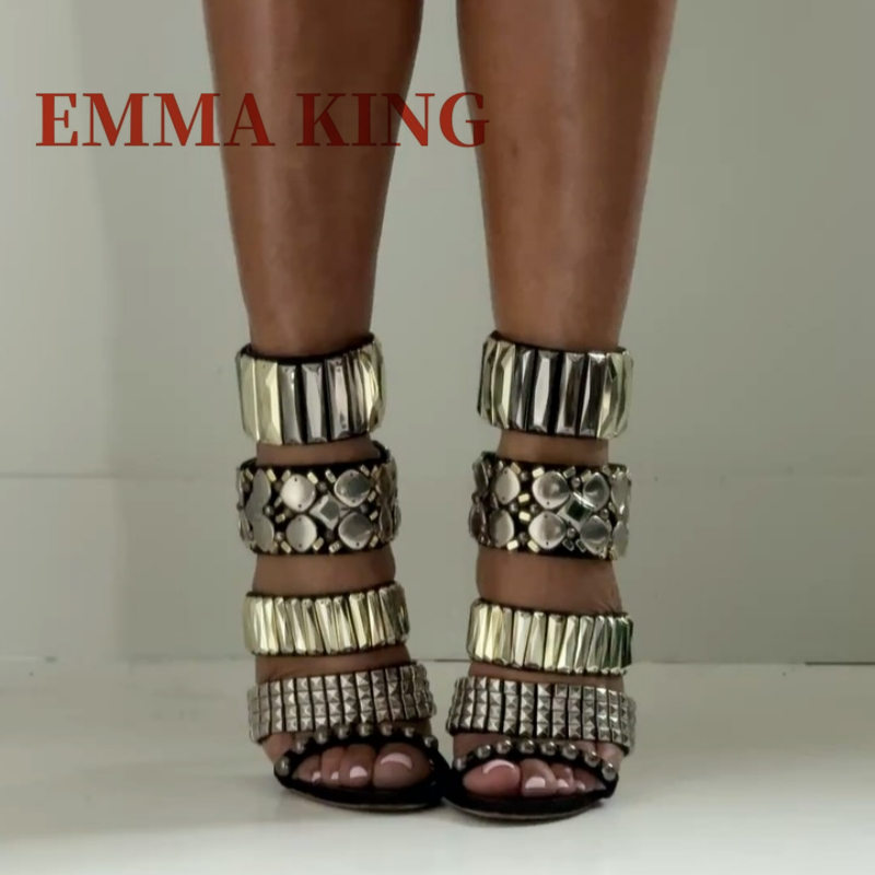 Black Embellished Ankle Strap  - огляд і ціна Women Shoes Black