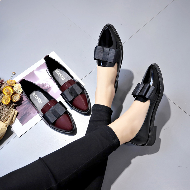 Black/ Wine Red Patent Leather - огляд і ціна Women Shoes Black