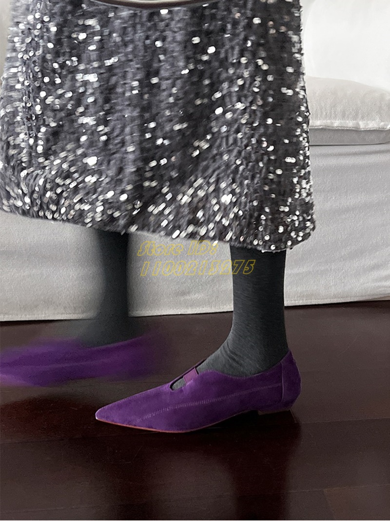 Purple Suede Pointy Toe Pumps  - огляд і ціна Women Shoes For Winter