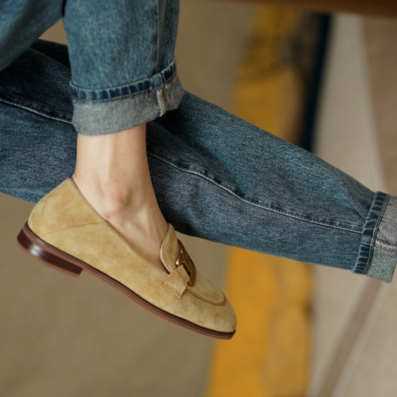 Suede Leather Women Loafers Sp - огляд і ціна Women Shoes Black