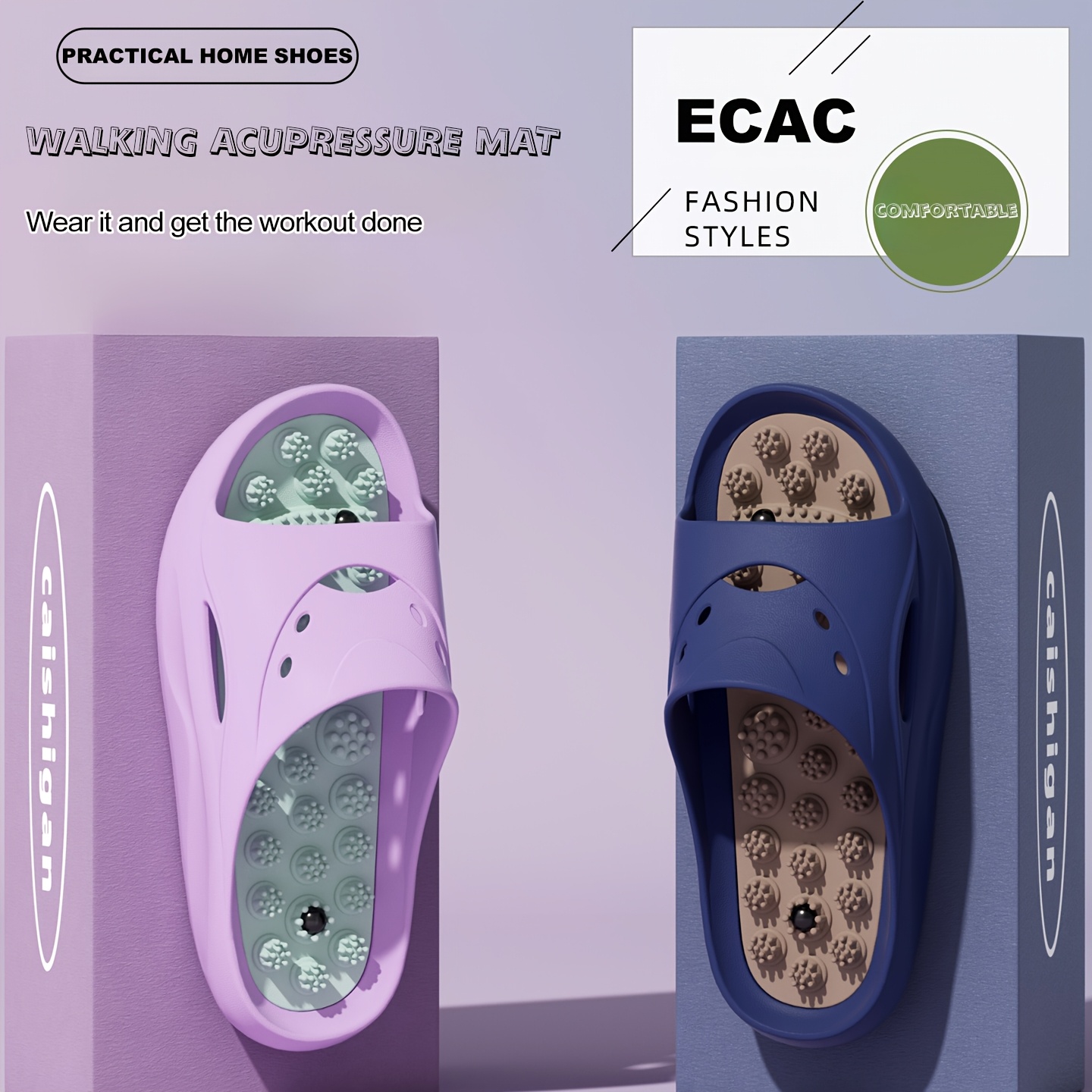 Women Men EVA Massage Slippers - огляд і ціна Mule Slip On