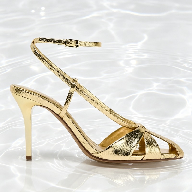 Fashion Gold Thin Heeled Sanda - огляд і ціна Women Shoes Brands