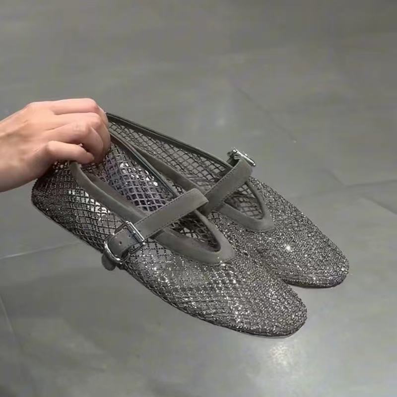 Hollow Rhinestone Baotou Sanda - огляд і ціна Mule Slip On