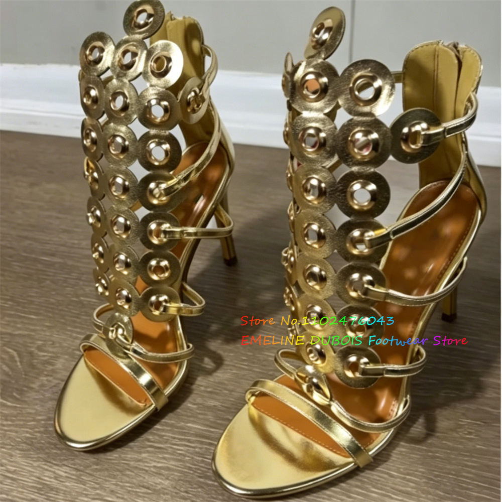 Gold Metal Circle Decor High H - огляд і ціна Women'S Shoes Trendy