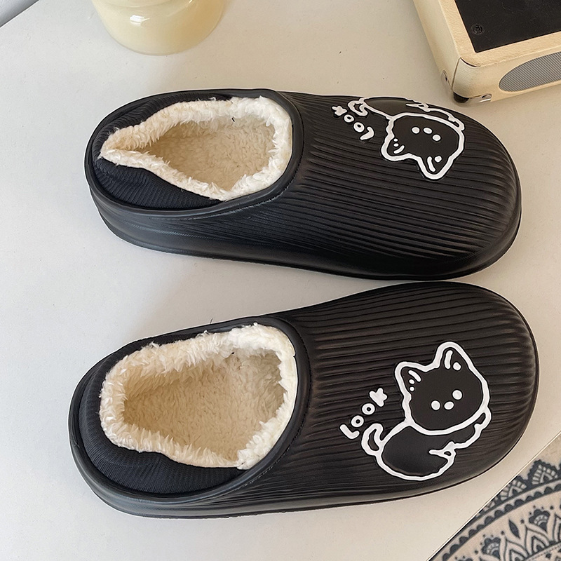 Summer Kawaii Cats Slippers Wo - огляд і ціна Women Shoes Black